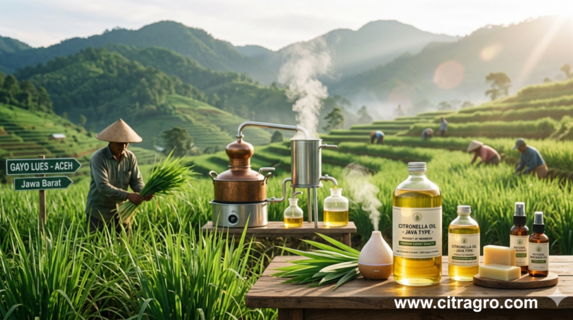 Mengapa Indonesia Menjadi Penghasil Minyak Sereh Wangi Terbaik di Dunia - Inilah Rahasianya - citragro Indonesia