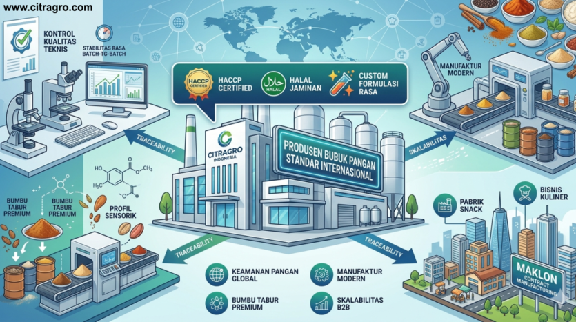 Mengenal Citragro Indonesia - Standar Global dalam Manufaktur Bubuk Pangan Custom - Spesialis perasa bubuk
