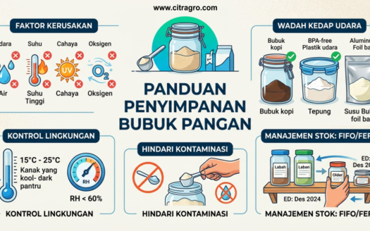 Panduan Teknis - Cara Penyimpanan Bubuk Pangan agar Masa Simpan Lebih Maksimal dari Citragro Indonesia